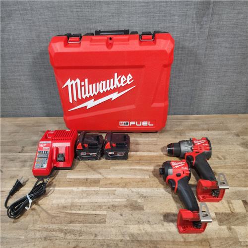 HOUSTON LOCATION - AS-IS Milwaukee FUEL 18V Lithium-Ion Brushless Cordless Hammer Drill and Impact Driver Combo Kit