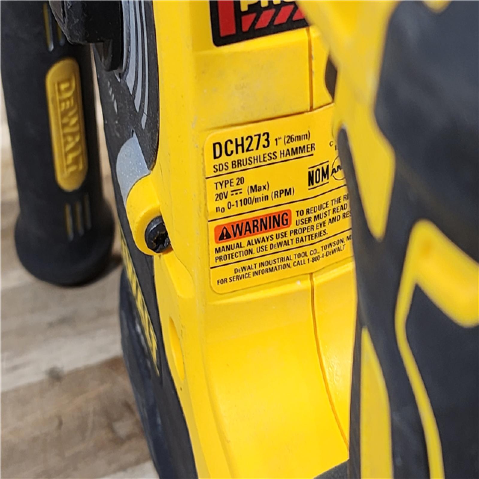 HOUSTON LOCATION - AS-IS DEWALT DCH273B 20V MAX XR Lithium-Ion Brushless Cordless SDS-Plus L-Shape Rotary Hammer (Tool Only)