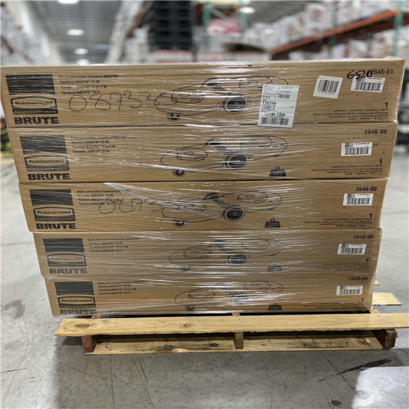 DALLAS LOCATION - Rubbermaid® BRUTE® Tandem™ Black Dolly PALLET-(10 UNITS)