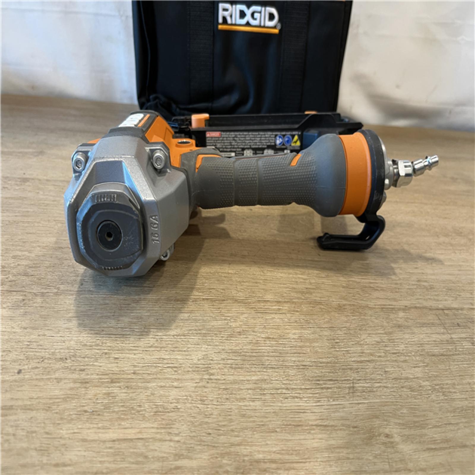 AS-IS RIDGID Pneumatic 16-Gauge 2-1/2 in. Straight Finish Nailer with CLEAN DRIVE Technology