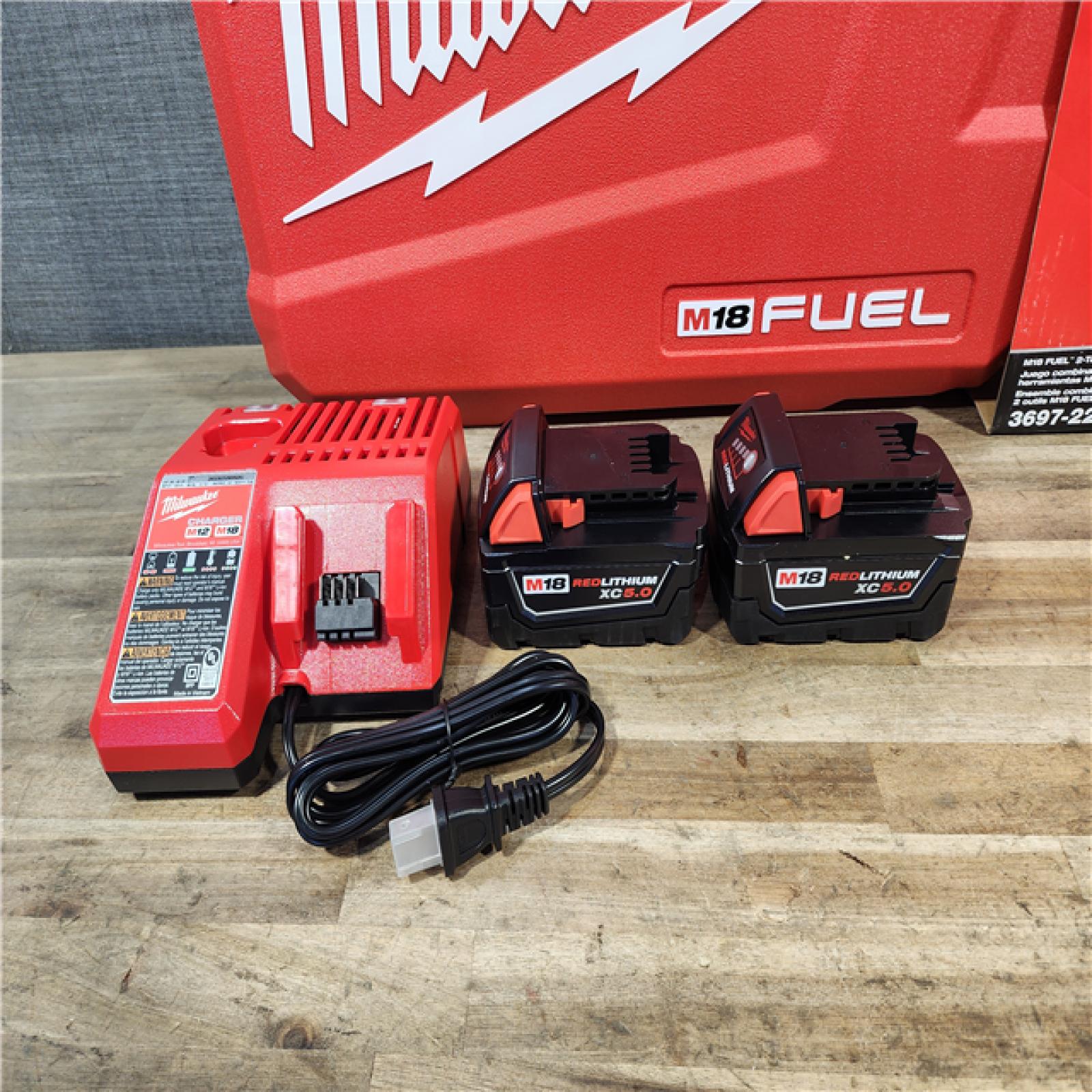 HOUSTON LOCATION - AS-IS (APPEARS LIKE NEW) Milwaukee FUEL 18V Lithium-Ion Brushless Cordless Hammer Drill and Impact Driver Combo Kit