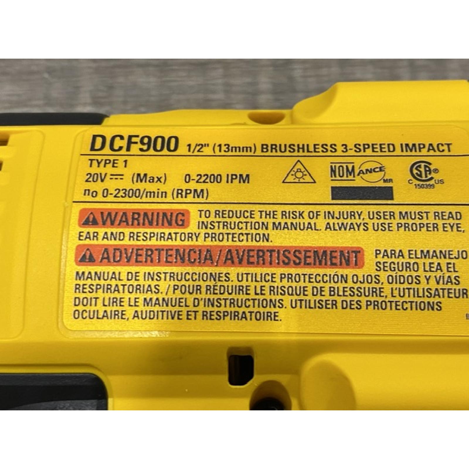 AS-IS DEWALT 20V MAX Lithium-Ion Cordless 1/2 in. Impact Wrench Kit