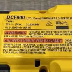 AS-IS DEWALT 20V MAX Lithium-Ion Cordless 1/2 in. Impact Wrench Kit