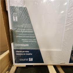 Phoenix NEW MMI DOOR Shaker Flat Panel 48 in. x 80 in. Both Active Solid Core Primed Composite Double Prehung French Door w/ 4-9/16 in. Jamb (SEALED)