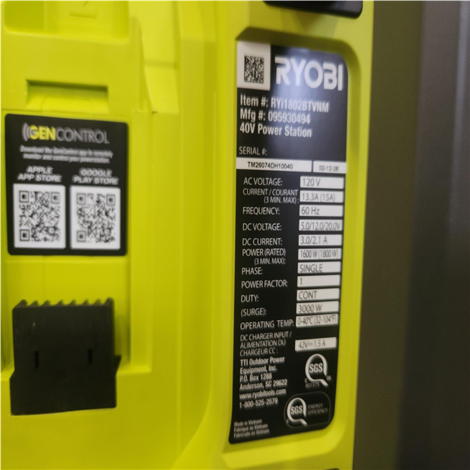 Phoenix NEW RYOBI 40V 1800-Watt Portable Battery Inverter Power Station and 4-Port Charger (Tool Only)