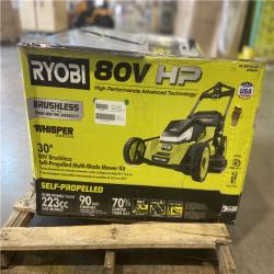 DALLAS LOCATION - RYOBI 80V HP Brushless Battery Cordless Electric 30 in. Multi-Blade Lawn Mower with Battery and Charger