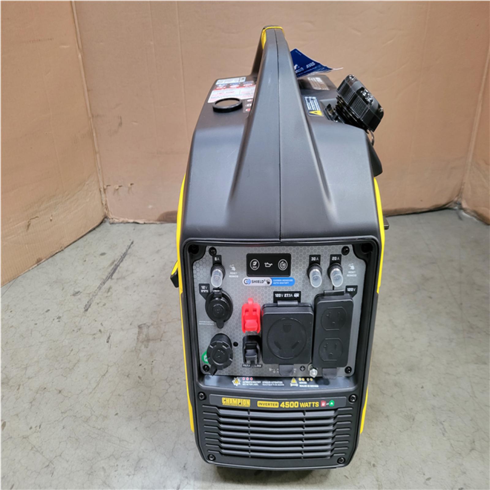 CALIFORNIA AS-IS CHAMPION 4 500/3 250-WATT PORTABLE GENERATOR W/ CO SHEILD