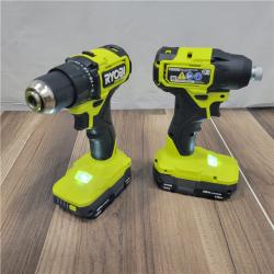 GOOD RYOBI ONE+ HP 18V Brushless Cordless Compact 1/2 in. Drill and Impact Driver Kit with (2) 1.5 Ah Batteries, Charger, and Bag
