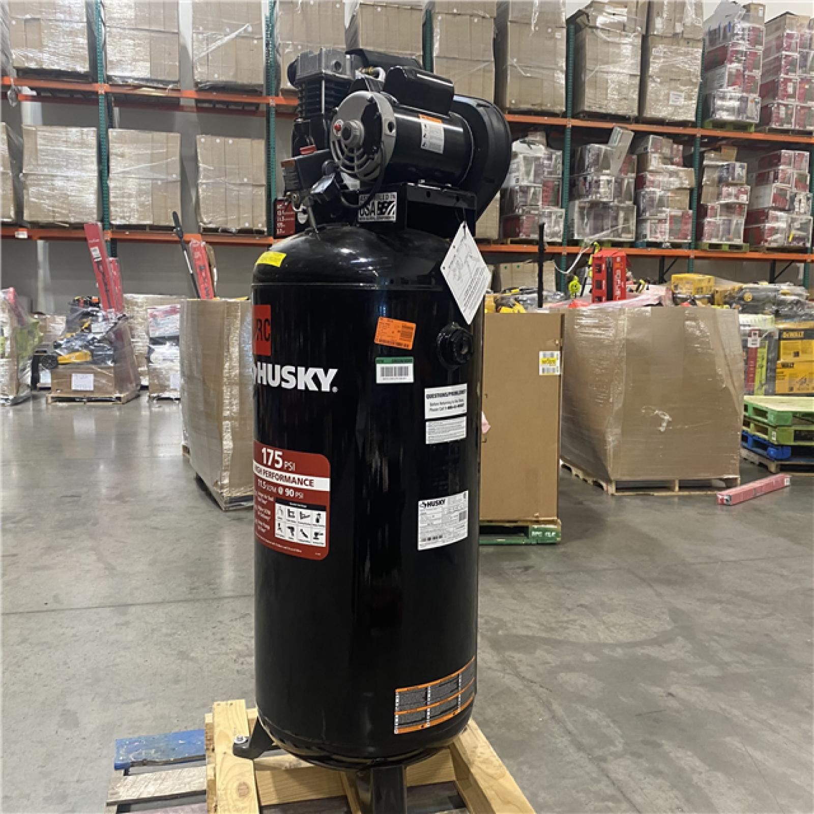 Dallas Location - As-Is Husky C603H Stationary Electric Air Compressor