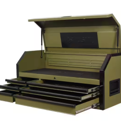 DALLAS LOCATION- AS-IS HUSKY Heavy Duty 52 in. W 6-Drawer Matte Army Green Top Tool Chest
