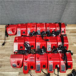 HOUSTON LOCATION - AS-IS MILWAUKEE BATTERY CHARGER PACK QTY - 16