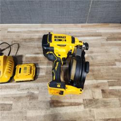 HOUSTON LOCATION - AS - IS DEWALT 20V MAX Lithium-Ion 15-Degree Electric Cordless Roofing Nailer Kit