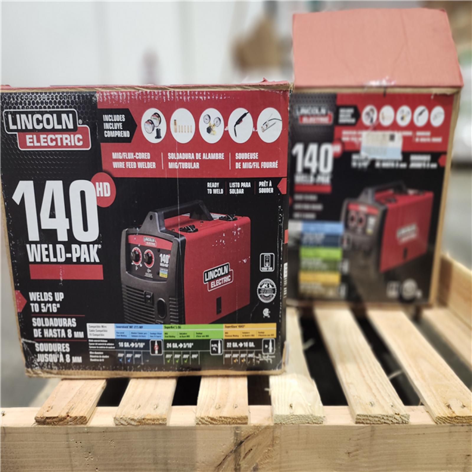 Dallas Location - As-Is Lincoln Electric Weld-Pak 140 Amp MIG Wire Feed Welder (Lot Of 3)