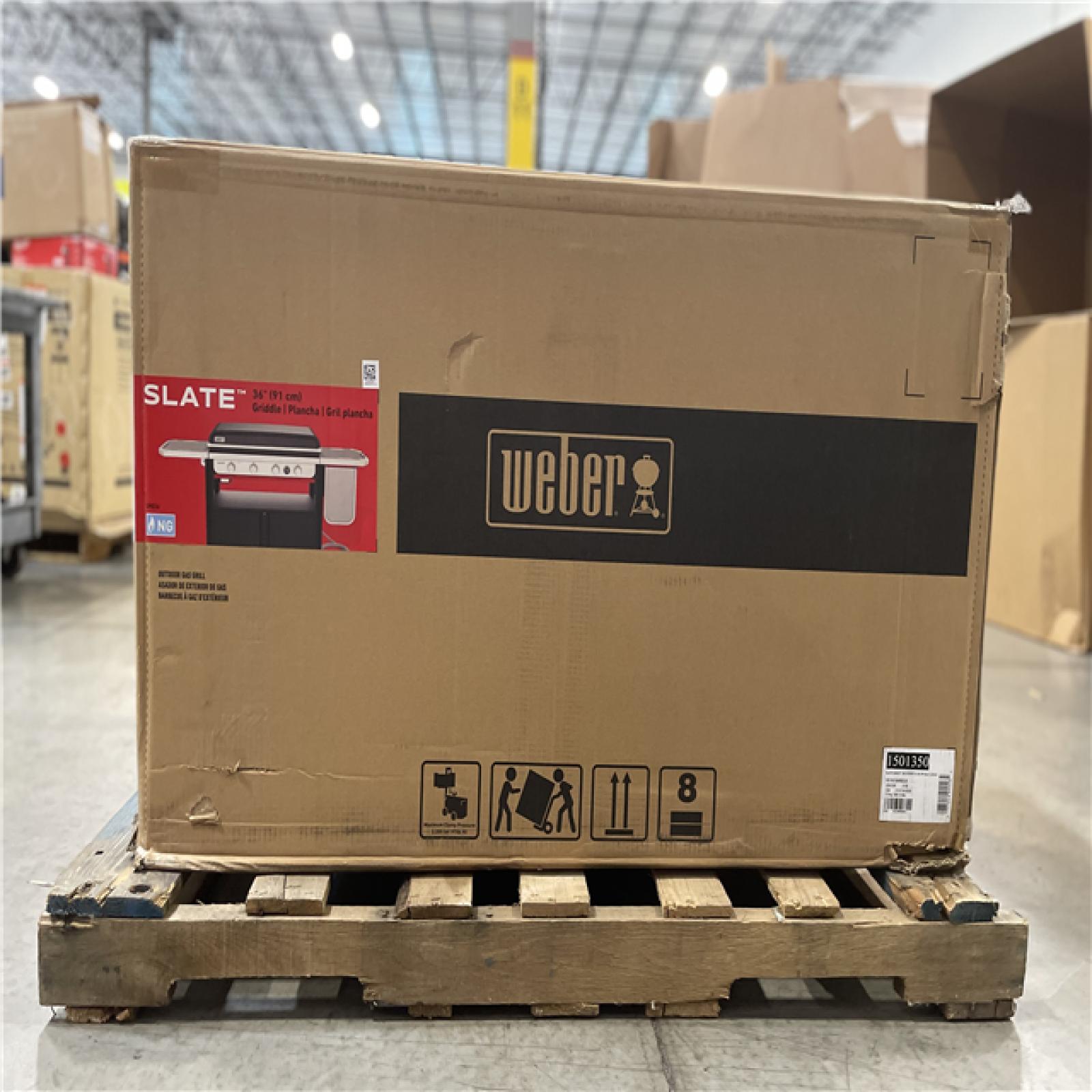 DALLAS LOCATION - AS-IS Weber Slate 36 Inch 48000 BTU Rust-Resistant Carbon Steel Natural Gas Griddle
