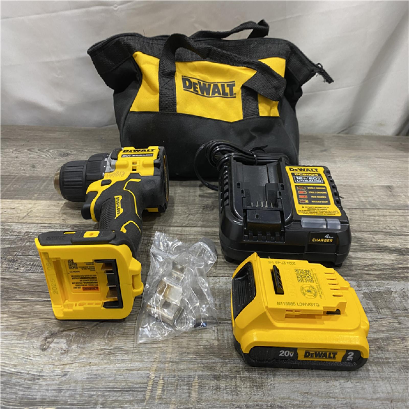 AS-IS DEWALT Atomic 20V Lithium-Ion Cordless Compact 1/2 in. Drill/Driver Kit