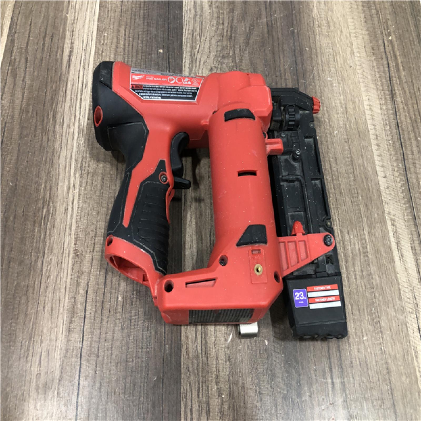 AS-IS Milwaukee 12-Volt 23-Gauge Lithium-Ion Cordless Pin Nailer (Tool-Only)
