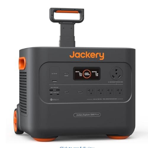 NEW! - Jackery Portable Power Station Explorer 2000 Plus  Solar Generator with 2042Wh LiFePO4 Battery 3000W Output  Expandable to 24kWh 6000W