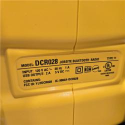 AS-IS DeWalt 20V MAX Compact Cordless Bluetooth Radio (Tool Only)