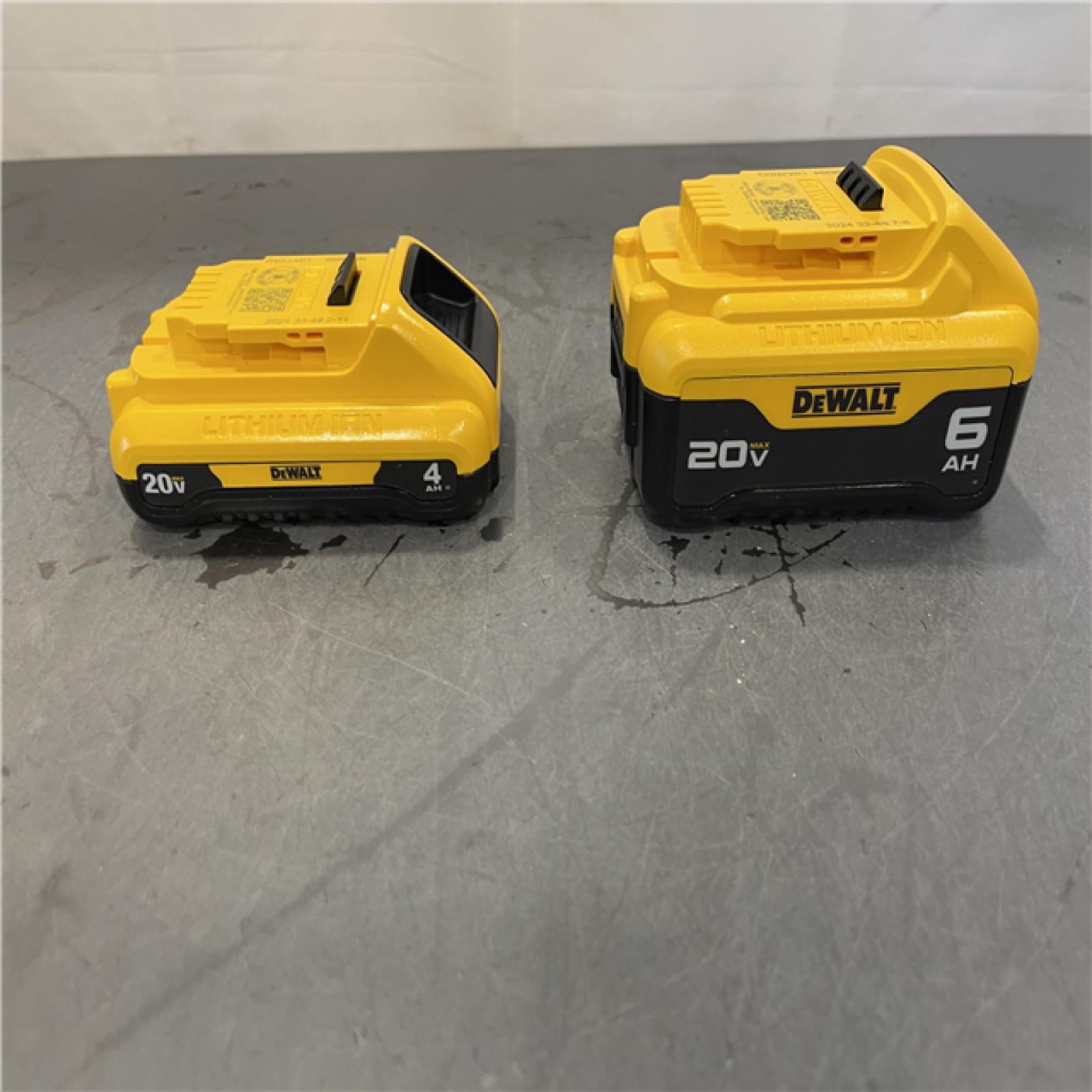 AS-IS - DEWALT 20V MAX Lithium-Ion 6.0Ah and 4.0Ah Battery and Charger Starter Kit