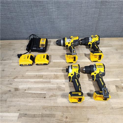 HOUSTON LOCATION - AS-IS DEWALT 4 TOOL COMBO KIT W/ (2) BATTERY & CHARGER