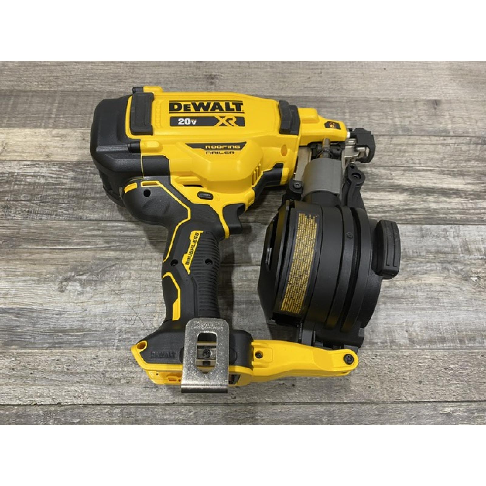 AS-IS DEWALT 20V MAX 15-Degree Electric Cordless Roofing Nailer (Tool Only)