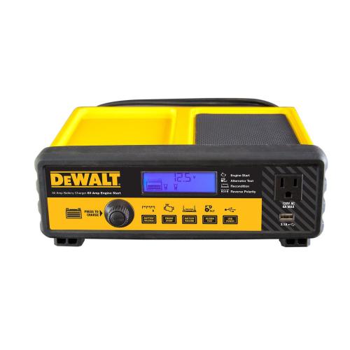 New - DEWALT 30 Amp Automotive Portable Car Battery Charger with 80 Amp Engine Start and Alternator Check