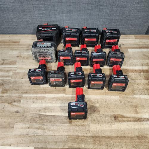 HOUSTON LOCATION - AS - IS MILWAUKEE BATTERY PACK QTY - 15