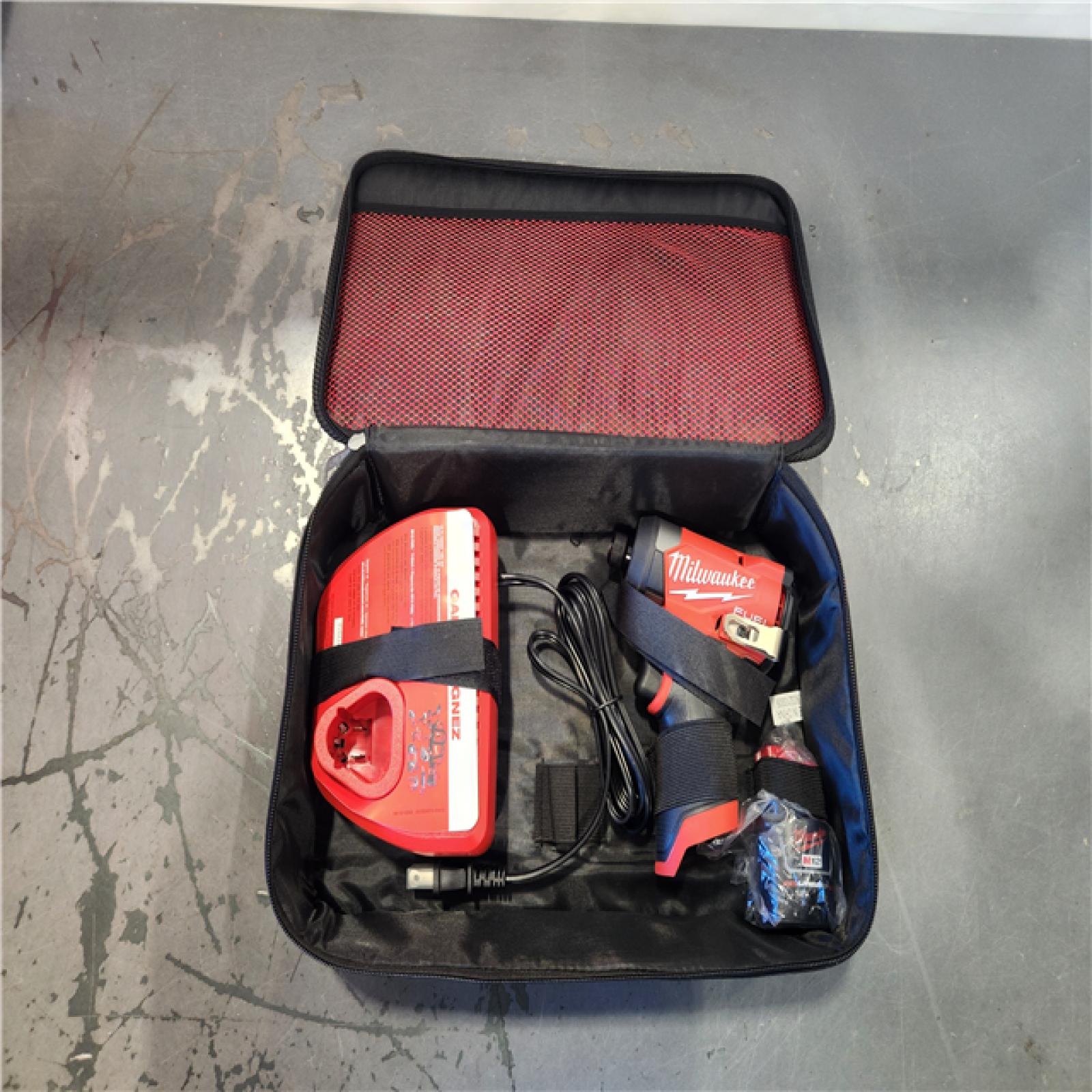AS-IS- Milwaukee M12 FUEL 12-Volt Lithium-Ion Brushless Cordless 1/4 in. Hex Impact Driver Compact Kit
