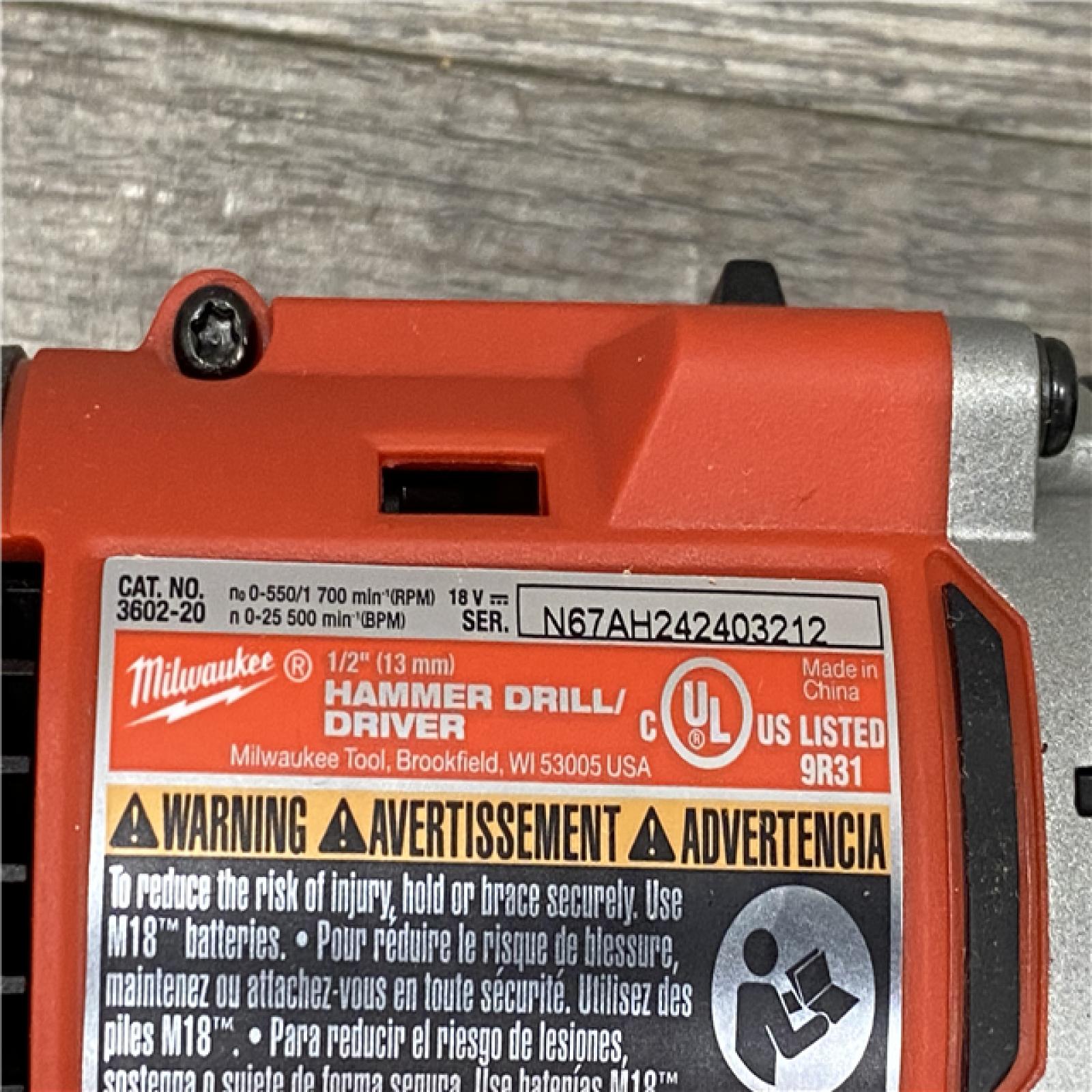 AS-IS Milwaukee 18-Volt Lithium-Ion Brushless Cordless Compact Hammer Drill/Impact Combo Kit