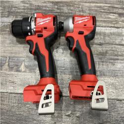 AS-IS Milwaukee 18-Volt Lithium-Ion Brushless Cordless Compact Hammer Drill/Impact Combo Kit