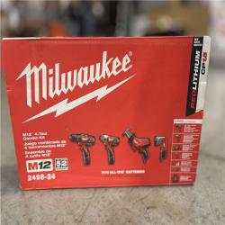 NEW! - Milwaukee M12 Lithium-Ion 4-Tool Combo Drill Kit