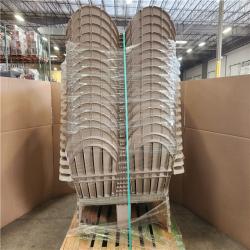 Phoenix AS-IS StyleWell 54 in. Putty Beige Plastic 2-Person Outdoor Adirondack Bench with Phone and Cup Holders Pallet (15 Chairs)