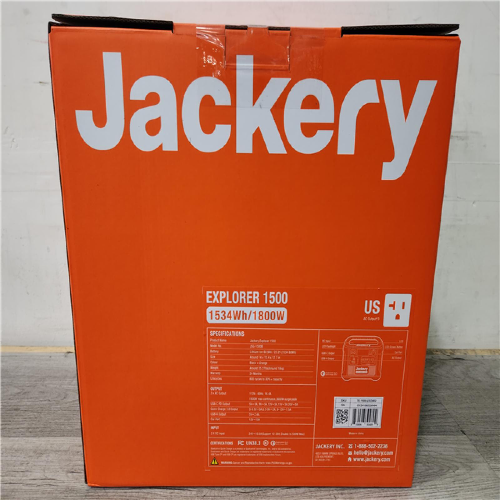 Phoenix Location NEW Jackery Explorer 1500, 1534Wh/1800W Model No. JSG-1500B
