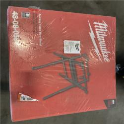 NEW! - Milwaukee 23.5 in. x 17.5 in. Universal Stationary Compact Folding Table Saw Stand