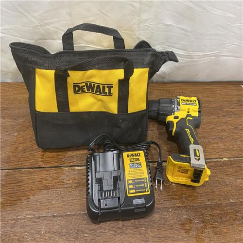 AS-IS DEWALT ATOMIC 20-Volt Lithium-Ion Cordless 1/2 in. Compact Hammer Drill with 3.0Ah Battery, Charger and Bag