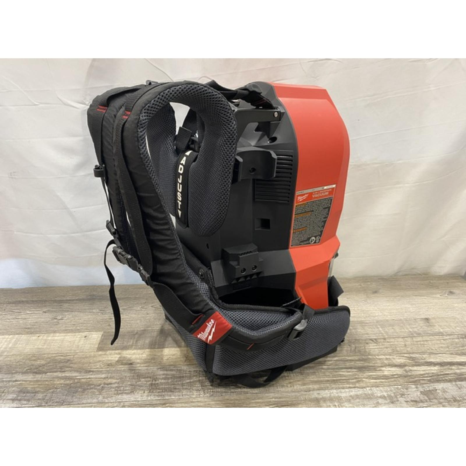 AS-IS Milwaukee FUEL 18-Volt Lithium-Ion Brushless Red HEPA Multisurface 1 Gal. Cordless 3-in-1 Backpack Vacuum (Vacuum-Only)