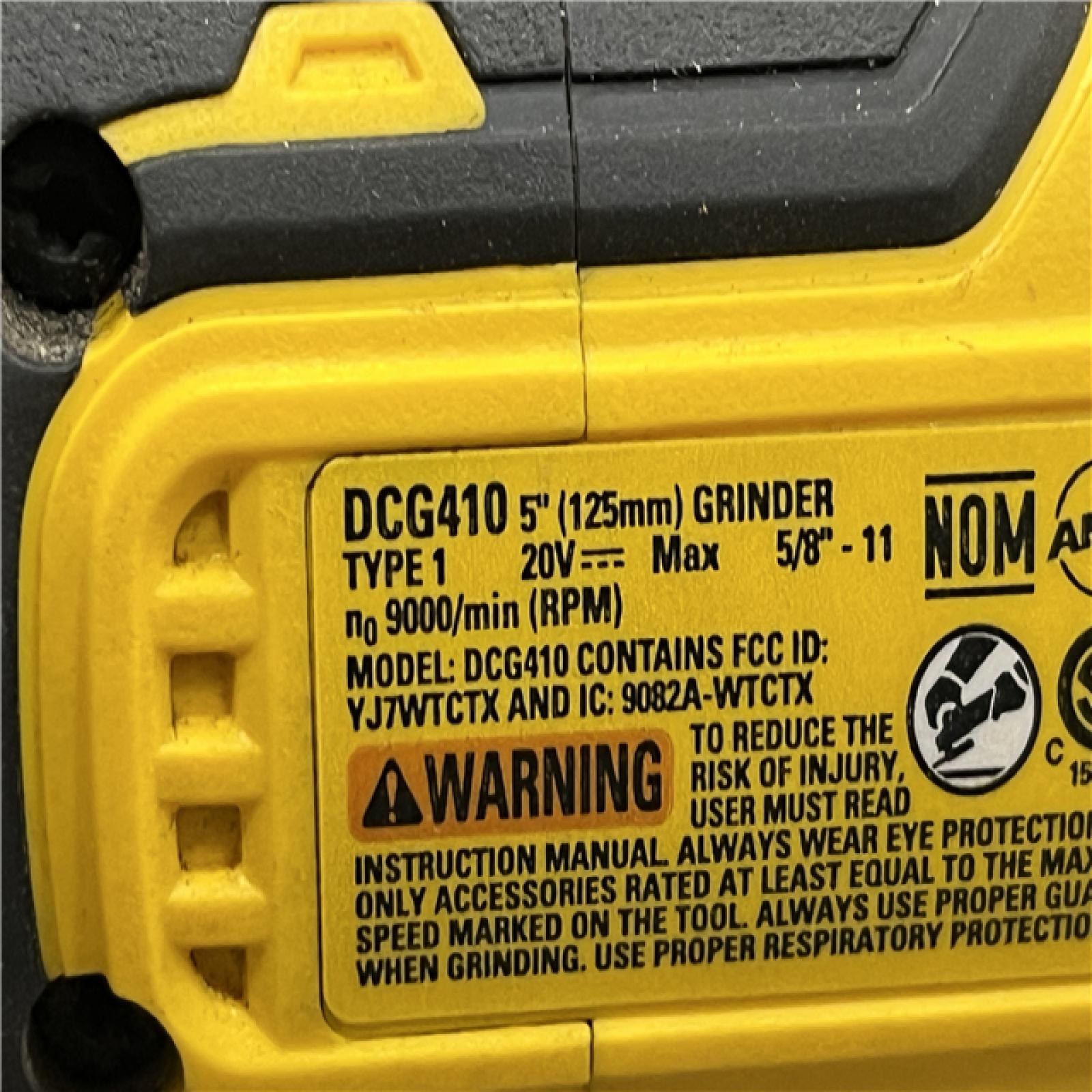 AS-IS DEWALT 20V XR Cordless 4-1/2. in. to 5 in. Variable Speed Angle Grinder (Tool Only)