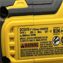 AS-IS DEWALT 20V XR Cordless 4-1/2. in. to 5 in. Variable Speed Angle Grinder (Tool Only)
