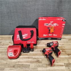 HOUSTON LOCATION - AS-IS (APPEARS LIKE NEW) Milwaukee FUEL 12-Volt Lithium-Ion Brushless Cordless Hammer Drill and Impact Driver Combo Kit
