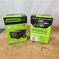 NEW Greenworks Pro 60V HC 2.0 Ah Lithium-Ion Battery - 2 pack