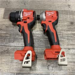 AS-IS Milwaukee 18V Lithium-Ion Brushless Cordless Compact Drill/Impact Combo Kit
