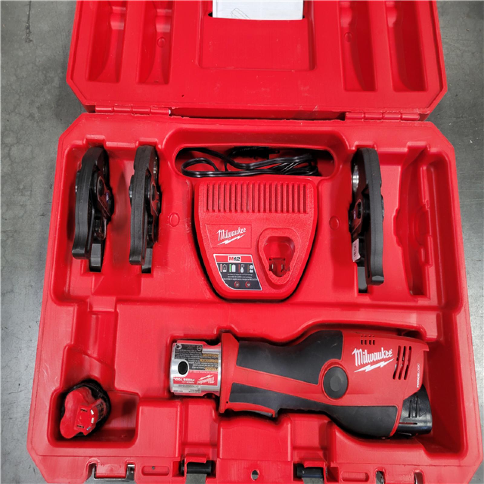 CALIFORNIA AS-IS MILWAUKEE M12 FORCE LOGIC PRESS TOOL