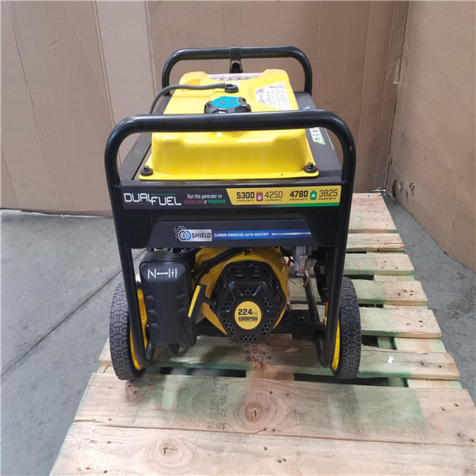 CALIFORNIA AS-IS CHAMPION DUAL FUEL PORTABLE GENERATOR