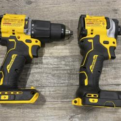 AS-IS DEWALT ATOMIC 20V MAX Lithium-Ion Cordless 2-Tool Combo Kit