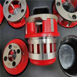 CALIFORNIA AS-IS Milwaukee Packout box w/ (6) NPT Forged Aluminum Die Heads