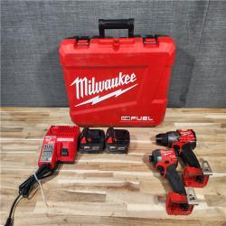 HOUSTON LOCATION - AS-IS Milwaukee  FUEL 18V Lithium-Ion Brushless Cordless Hammer Drill and Impact Driver Combo Kit