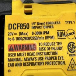 AS-IS DEWALT ATOMIC 20V MAX Cordless Brushless Compact 1/4 in. Impact Driver (Tool Only)