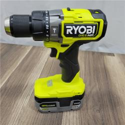 GOOD RYOBI  18V Brushless Cordless 1/2 in. Hammer Drill Kit with (1) 4.0 Ah High Performance Battery, Charger, and Tool Bag