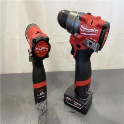 AS-IS - Milwaukee M12 FUEL 12-Volt Lithium-Ion Brushless Cordless Hammer Drill and Impact Driver Combo Kit