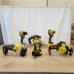 AS-IS- DEWALT 20V Lithium-Ion Cordless 6-Tool Combo Kit with 5.0 Ah and 2.0 Ah Batteries  Charger and Tough System 2.0 Rolling Toolbox